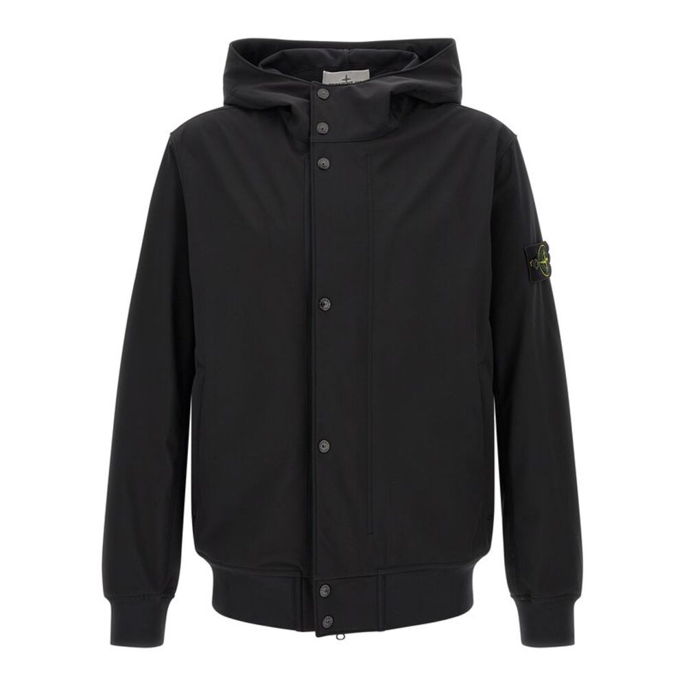 Stone Island Black Polyester Shell Men's Jacket